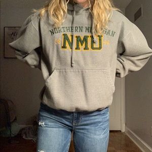 northern michigan university grey hoodie